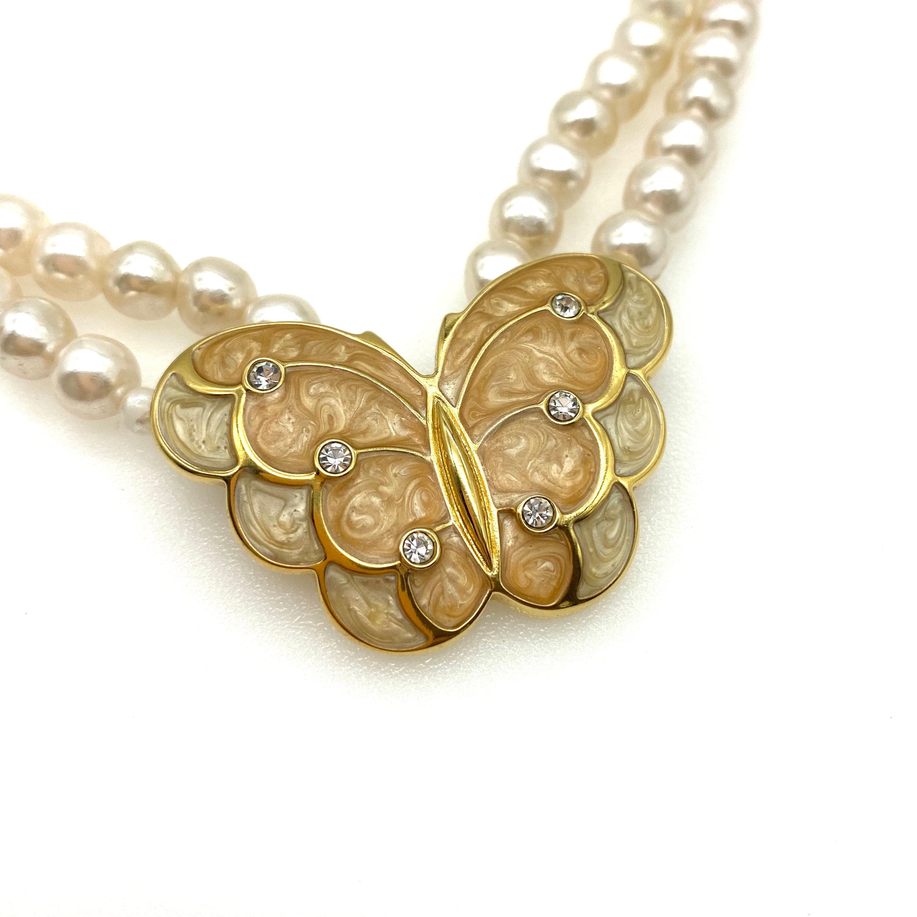 Avon butterfly necklace silver - Gem